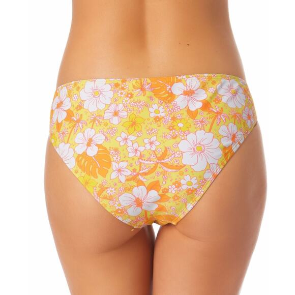 California Waves Junior's Printed Bikini Swimsuit Yellow Size X-Small - Picture 3 of 10